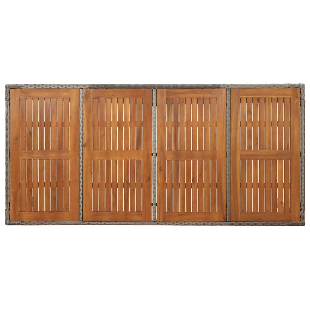 Set da Pranzo da Giardino 7 pz con Cuscini in Polyrattan Grigio | homemem39