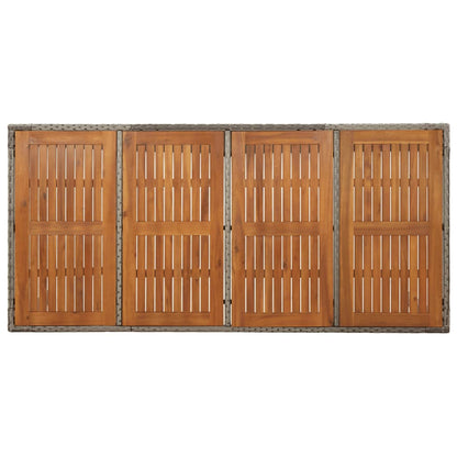 Set da Pranzo da Giardino 7 pz con Cuscini in Polyrattan Grigio | homemem39