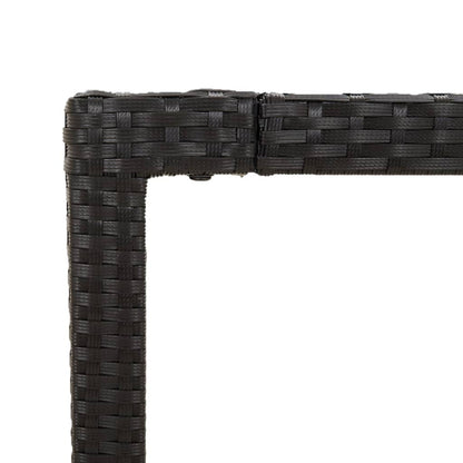 Set da Pranzo da Giardino 5 pz Nero con Cuscini in Polyrattan | homemem39