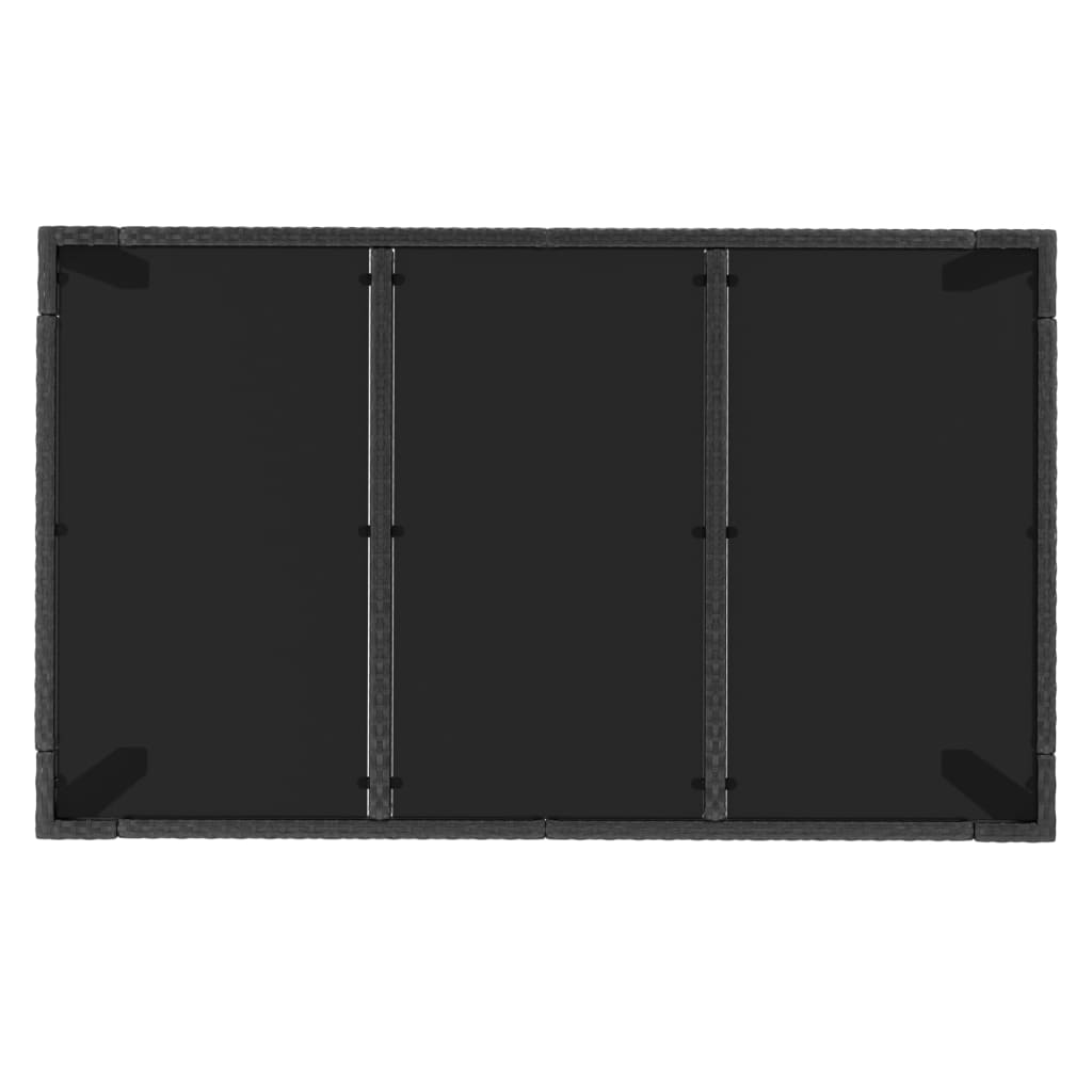 Set da Pranzo da Giardino 5 pz Nero con Cuscini in Polyrattan | homemem39