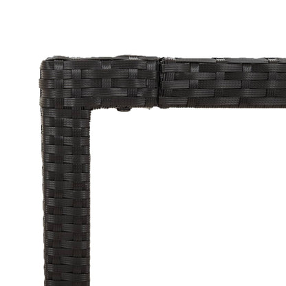 Set da Pranzo da Giardino 5 pz Nero con Cuscini in Polyrattan | homemem39