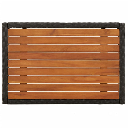 Set da Pranzo da Giardino 4 pz con Cuscini Nero in Polyrattan - homemem39