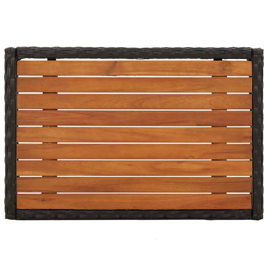 Set da Pranzo da Giardino 5 pz Nero con Cuscini in Polyrattan - homemem39