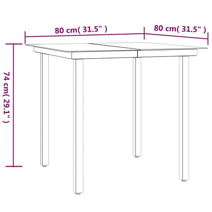 Set da Pranzo da Giardino 5 pz Nero con Cuscini in Polyrattan | homemem39