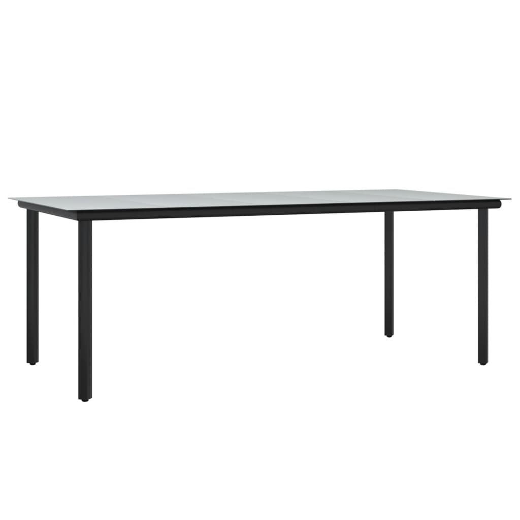 Set da Pranzo da Giardino 9 pz con Cuscini Nero in Polyrattan | homemem39