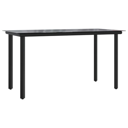 Set da Pranzo da Giardino 5 pz Nero con Cuscini in Polyrattan | homemem39