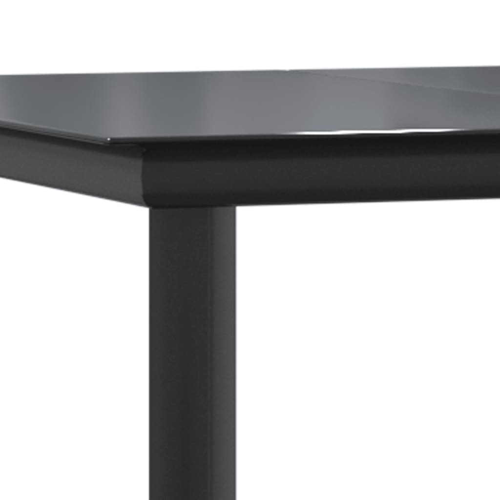 Set da Pranzo da Giardino 5 pz Nero con Cuscini in Polyrattan | homemem39