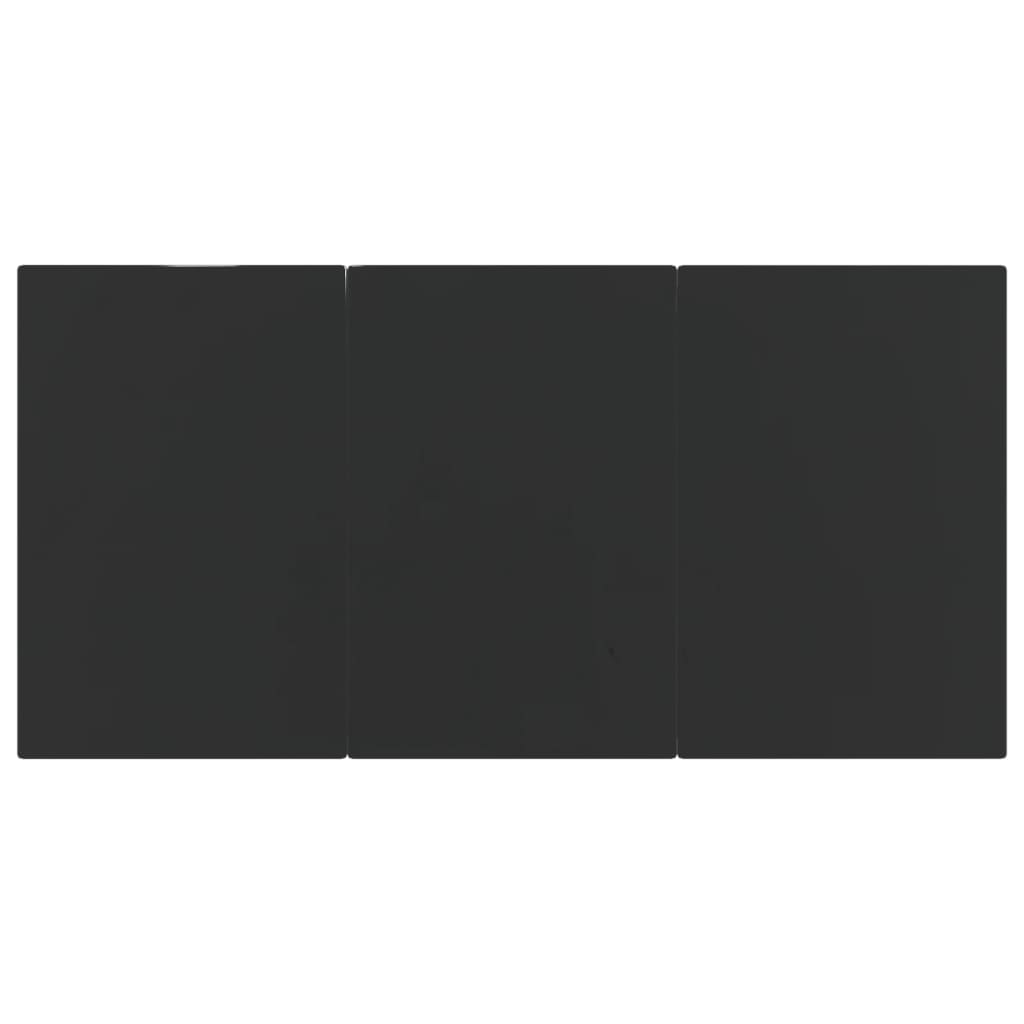 Set da Pranzo da Giardino 9 pz con Cuscini Nero in Polyrattan - homemem39