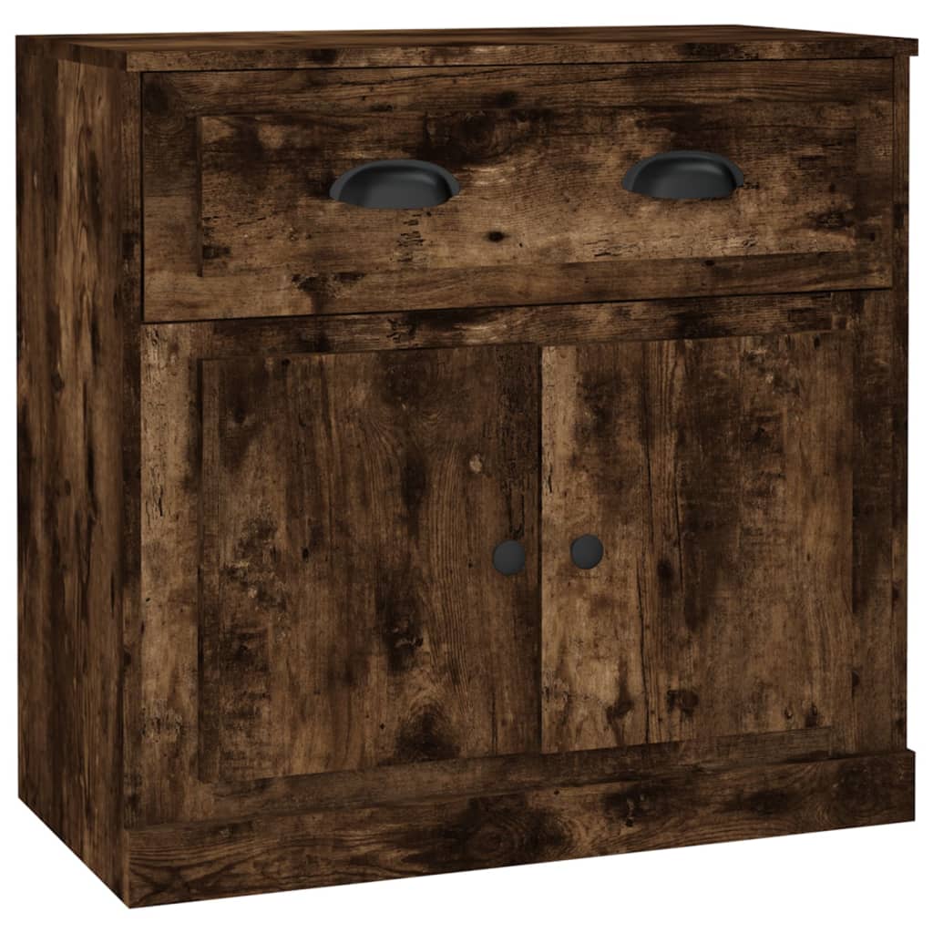 Credenze 2 pz Rovere Fumo in Legno Multistrato | homemem39