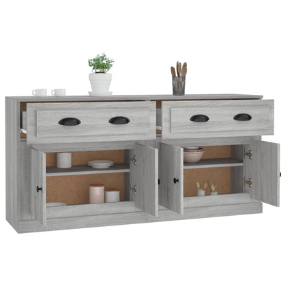 Credenze 2 pz Grigio Sonoma in Legno Multistrato - homemem39