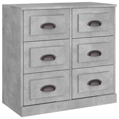 Credenze 2 pz Grigio Cemento in Legno Multistrato - homemem39