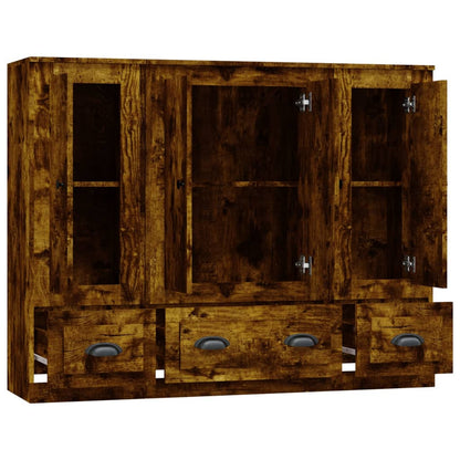 Credenze 3 pz Rovere Fumo in Legno Multistrato | homemem39
