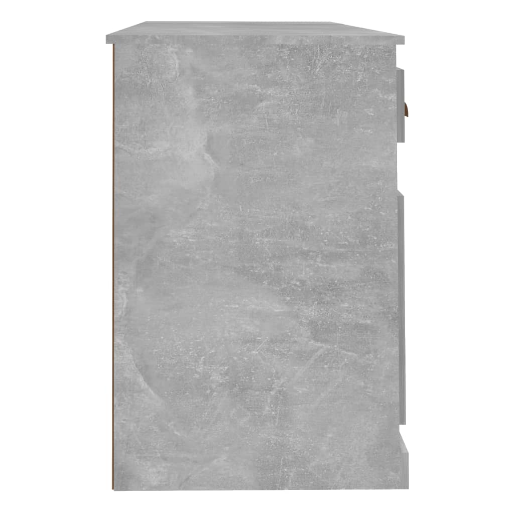Scrivania con Armadietto Grigio Cemento in Legno Multistrato | homemem39