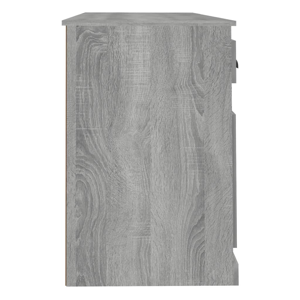 Scrivania con Armadietto Grigio Sonoma in Legno Multistrato - homemem39