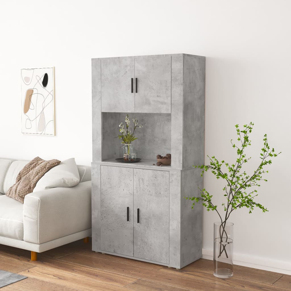 Credenza Grigio Cemento in Legno Multistrato | homemem39