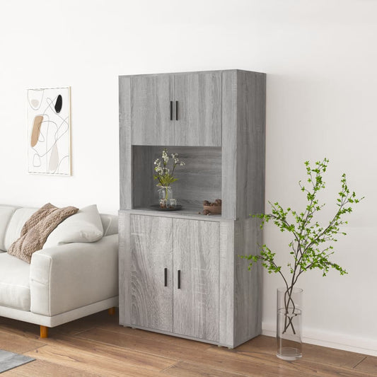 Credenza Grigio Sonoma in Legno Multistrato | homemem39
