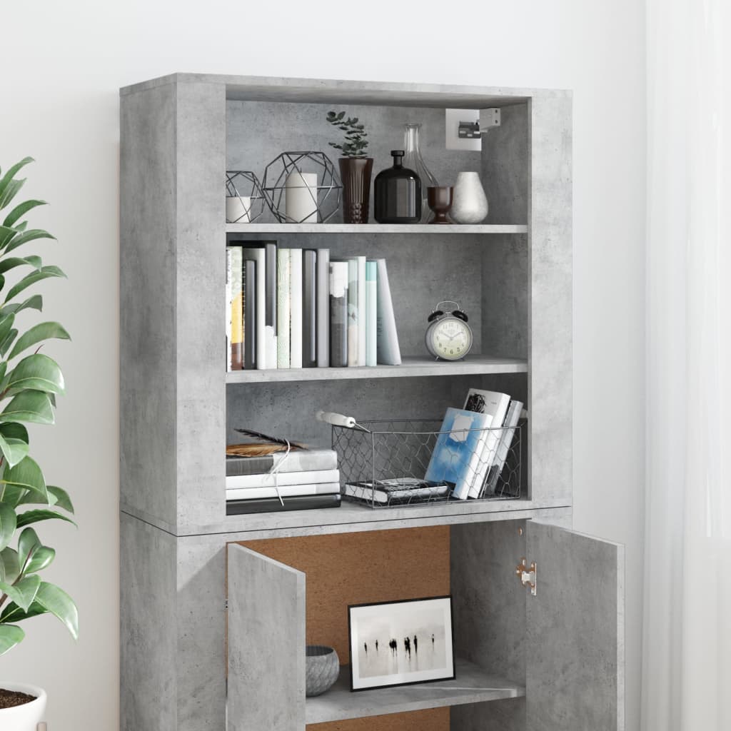 Credenza Grigio Cemento in Legno Multistrato