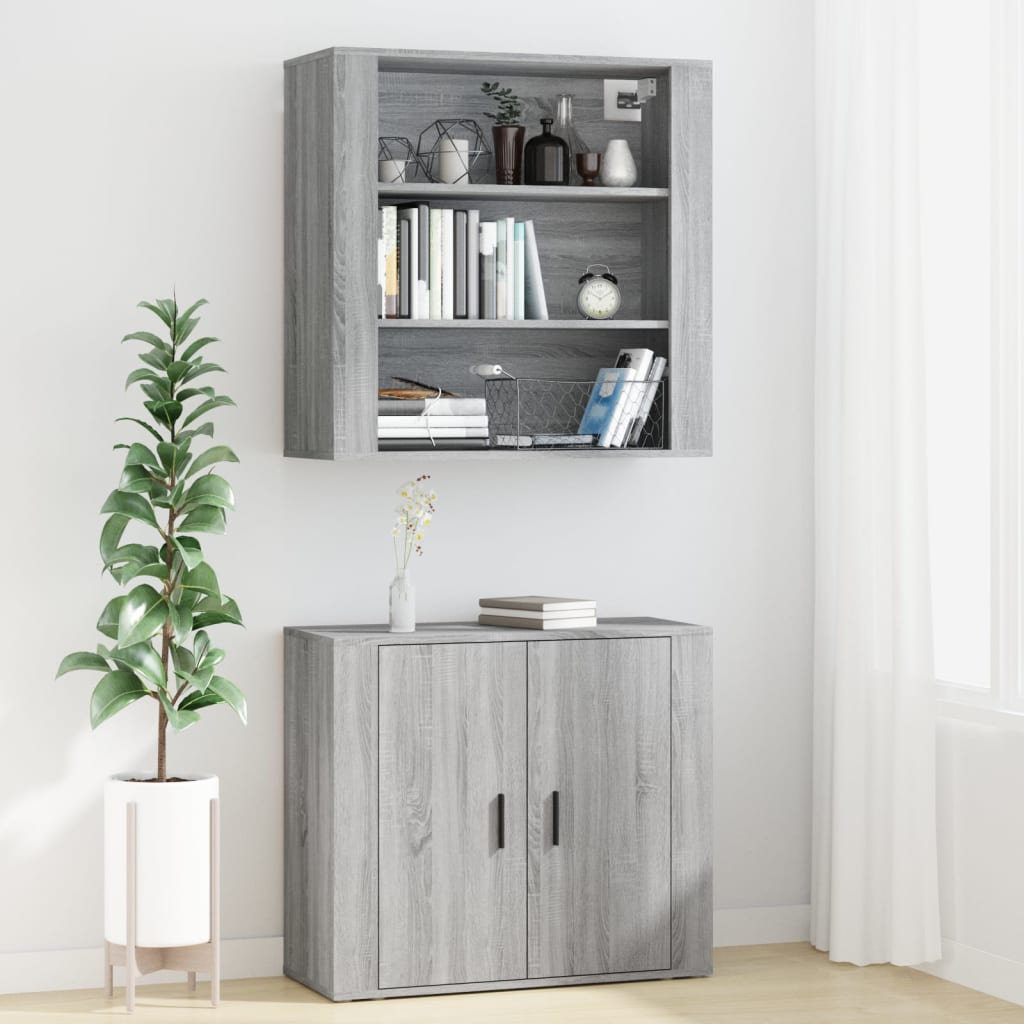 Credenza Grigio Sonoma in Legno Multistrato