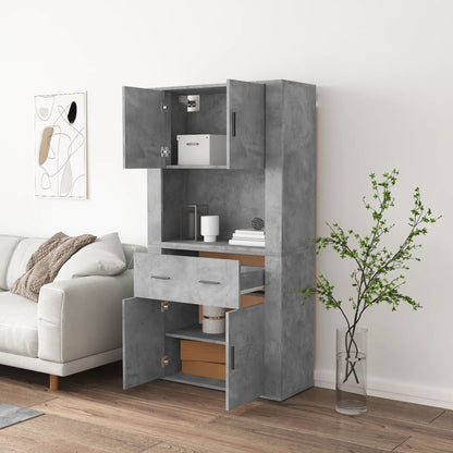 Credenza Grigio Cemento in Legno Multistrato - homemem39