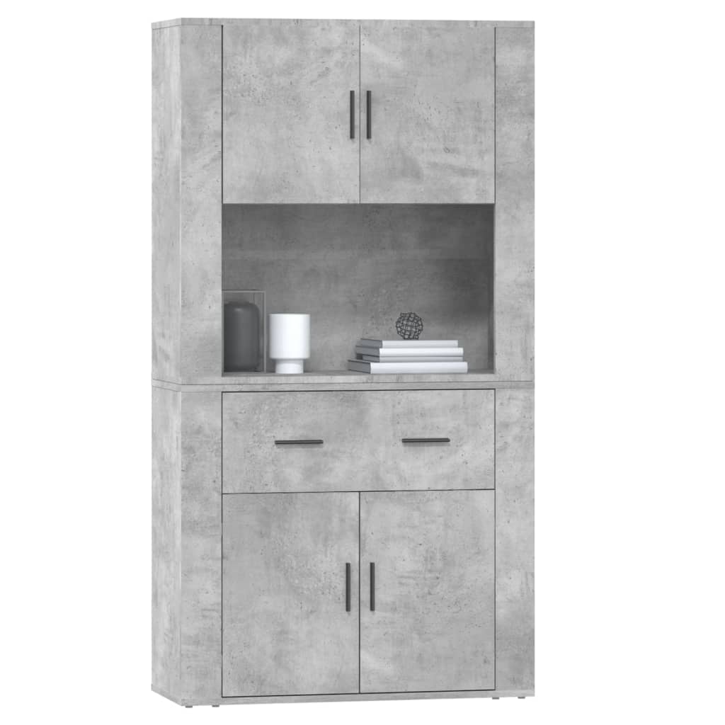 Credenza Grigio Cemento in Legno Multistrato - homemem39