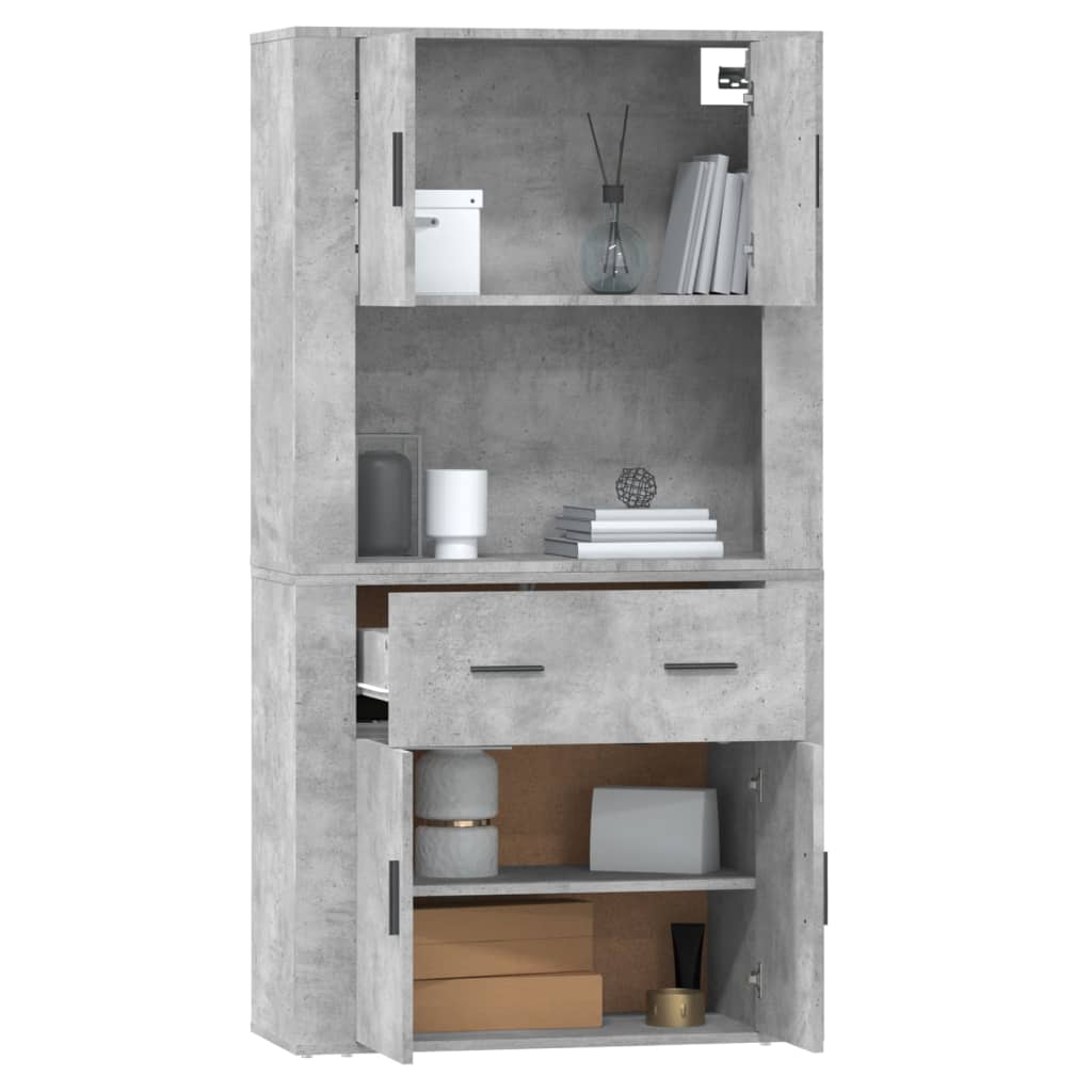 Credenza Grigio Cemento in Legno Multistrato - homemem39