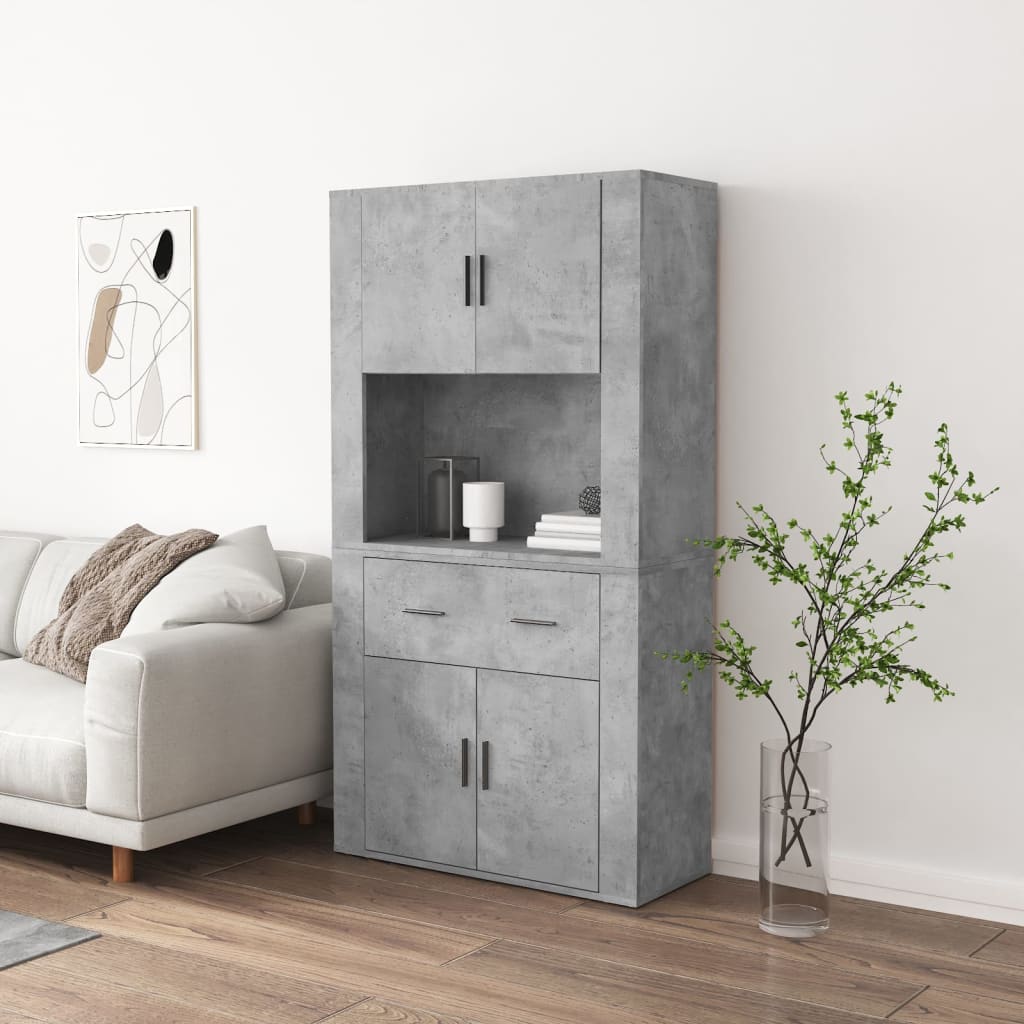 Credenza Grigio Cemento in Legno Multistrato - homemem39