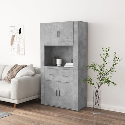 Credenza Grigio Cemento in Legno Multistrato - homemem39