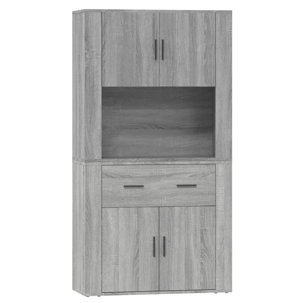 Credenza Grigio Sonoma in Legno Multistrato - homemem39