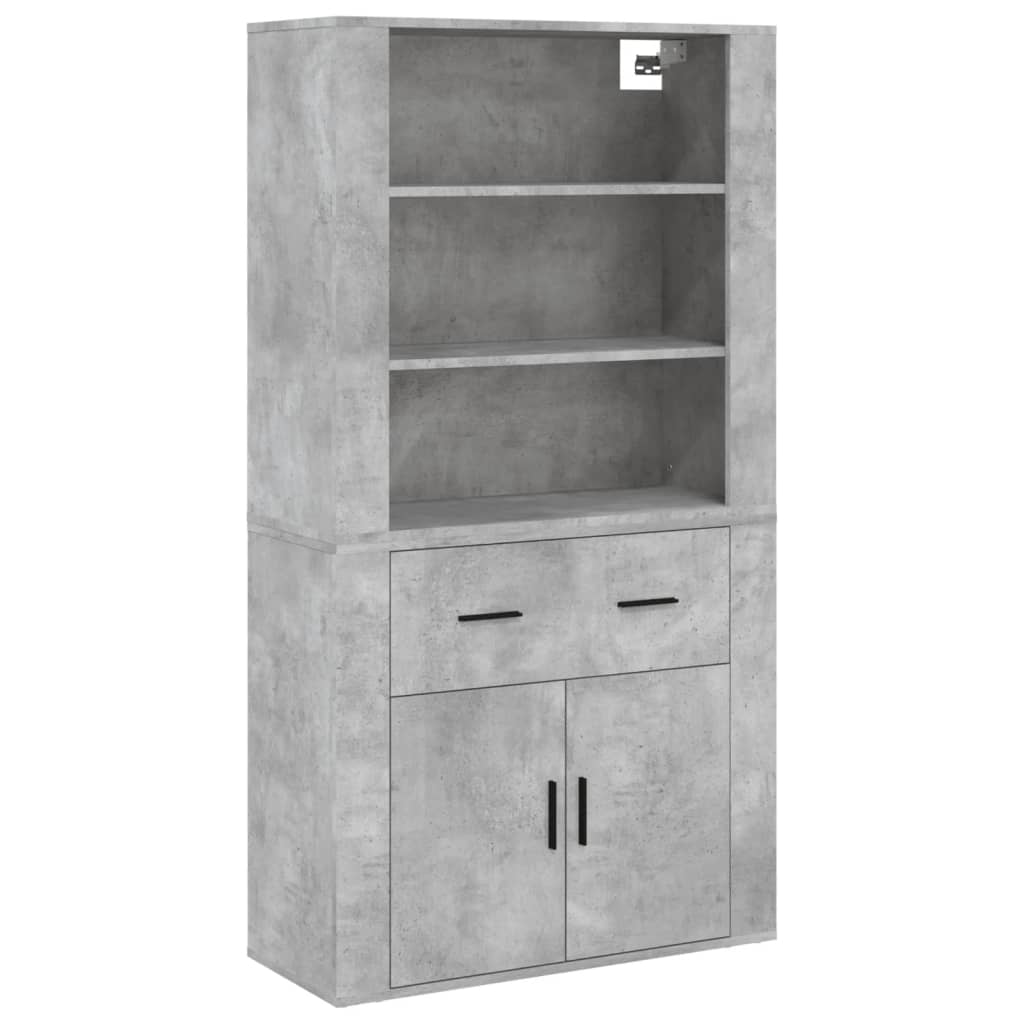 Credenza Grigio Cemento in Legno Multistrato