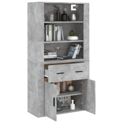 Credenza Grigio Cemento in Legno Multistrato