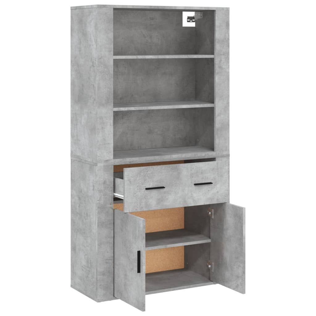 Credenza Grigio Cemento in Legno Multistrato