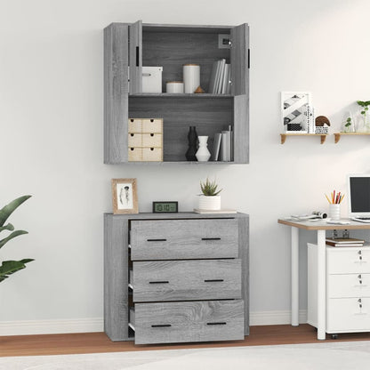 Credenza Grigio Sonoma in Legno Multistrato