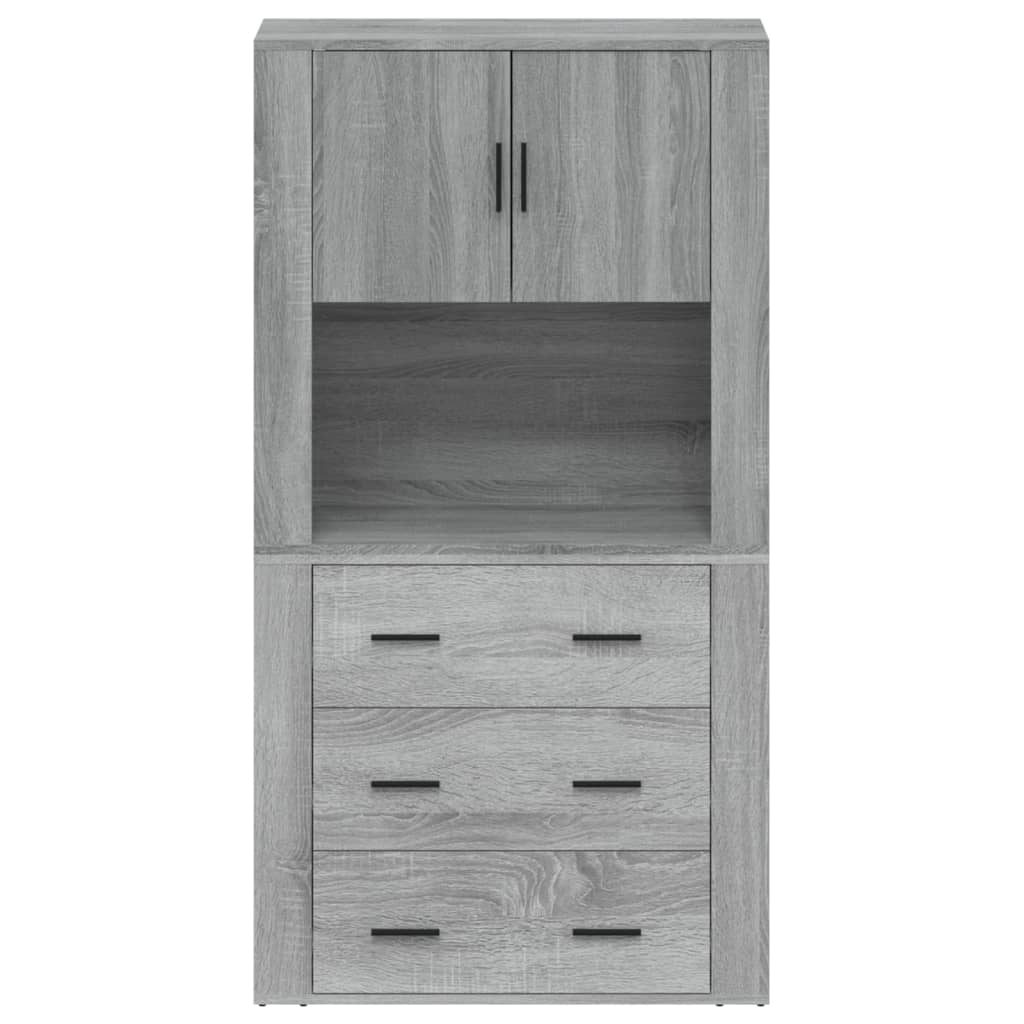 Credenza Grigio Sonoma in Legno Multistrato