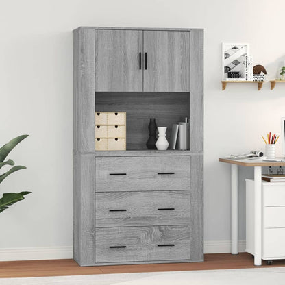 Credenza Grigio Sonoma in Legno Multistrato
