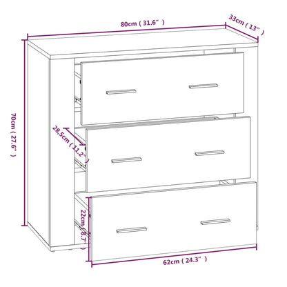 Credenza Rovere Sonoma in Legno Multistrato