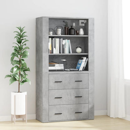 Credenza Grigio Cemento in Legno Multistrato