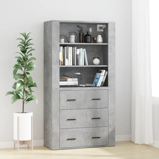Credenza Grigio Cemento in Legno Multistrato