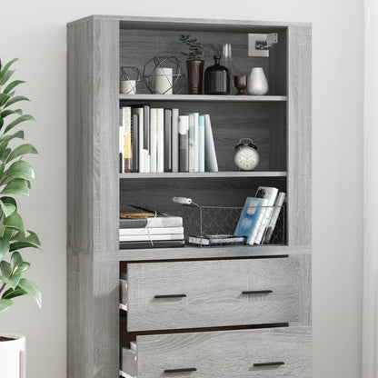 Credenza Grigio Sonoma in Legno Multistrato