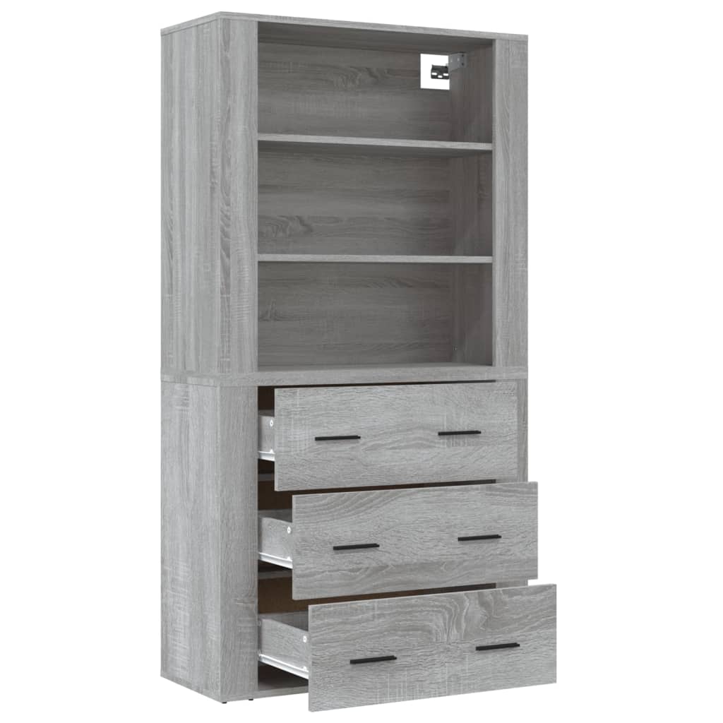 Credenza Grigio Sonoma in Legno Multistrato