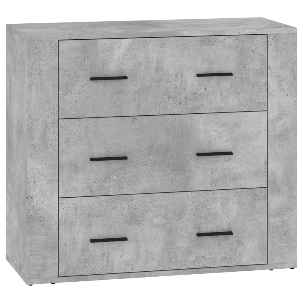 Credenze 3 pz Grigio Cemento in Legno Multistrato | homemem39