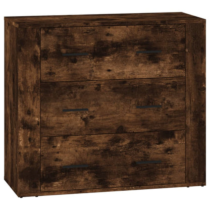 Credenze 3 pz Rovere Fumo in Legno Multistrato | homemem39