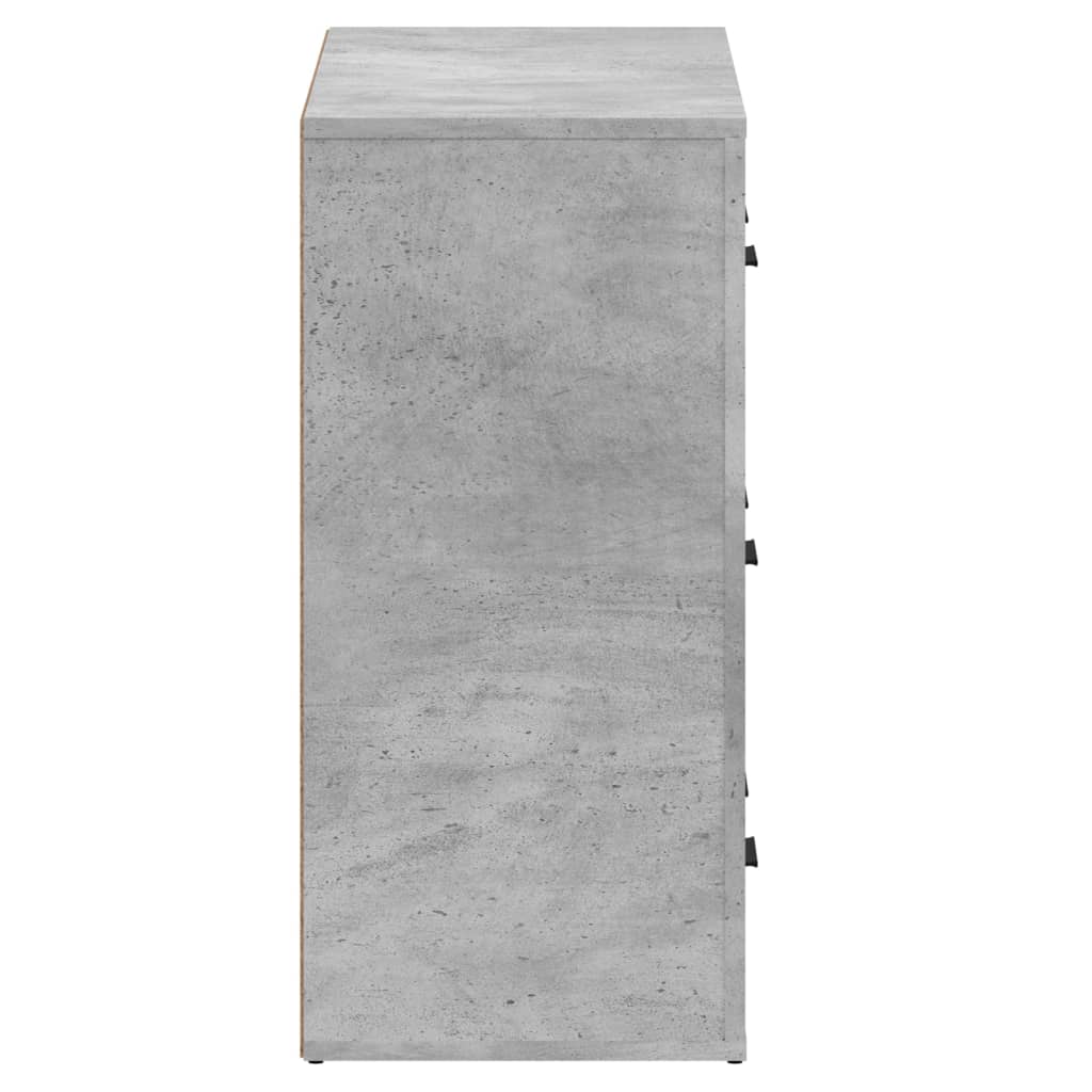 Credenze 2 pz Grigio Cemento in Legno Multistrato