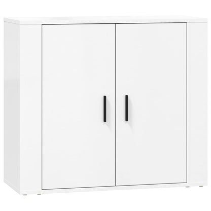Credenze 3 pz Bianco in Legno Multistrato