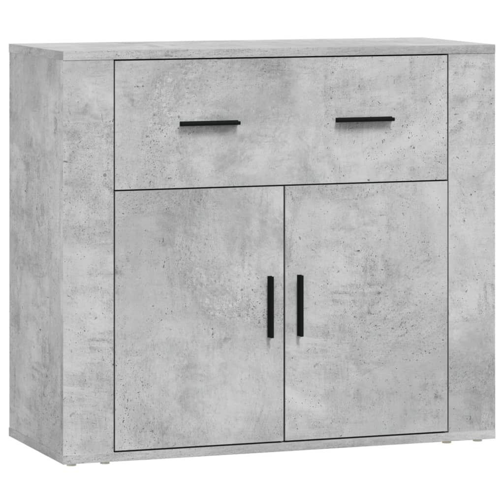 Credenze 3 pz Grigio Cemento in Legno Multistrato | homemem39