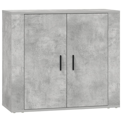 Credenze 3 pz Grigio Cemento in Legno Multistrato | homemem39