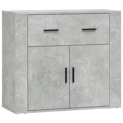 Credenze 3 pz Grigio Cemento in Legno Multistrato