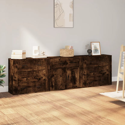 Credenze 3 pz in legno multistrato