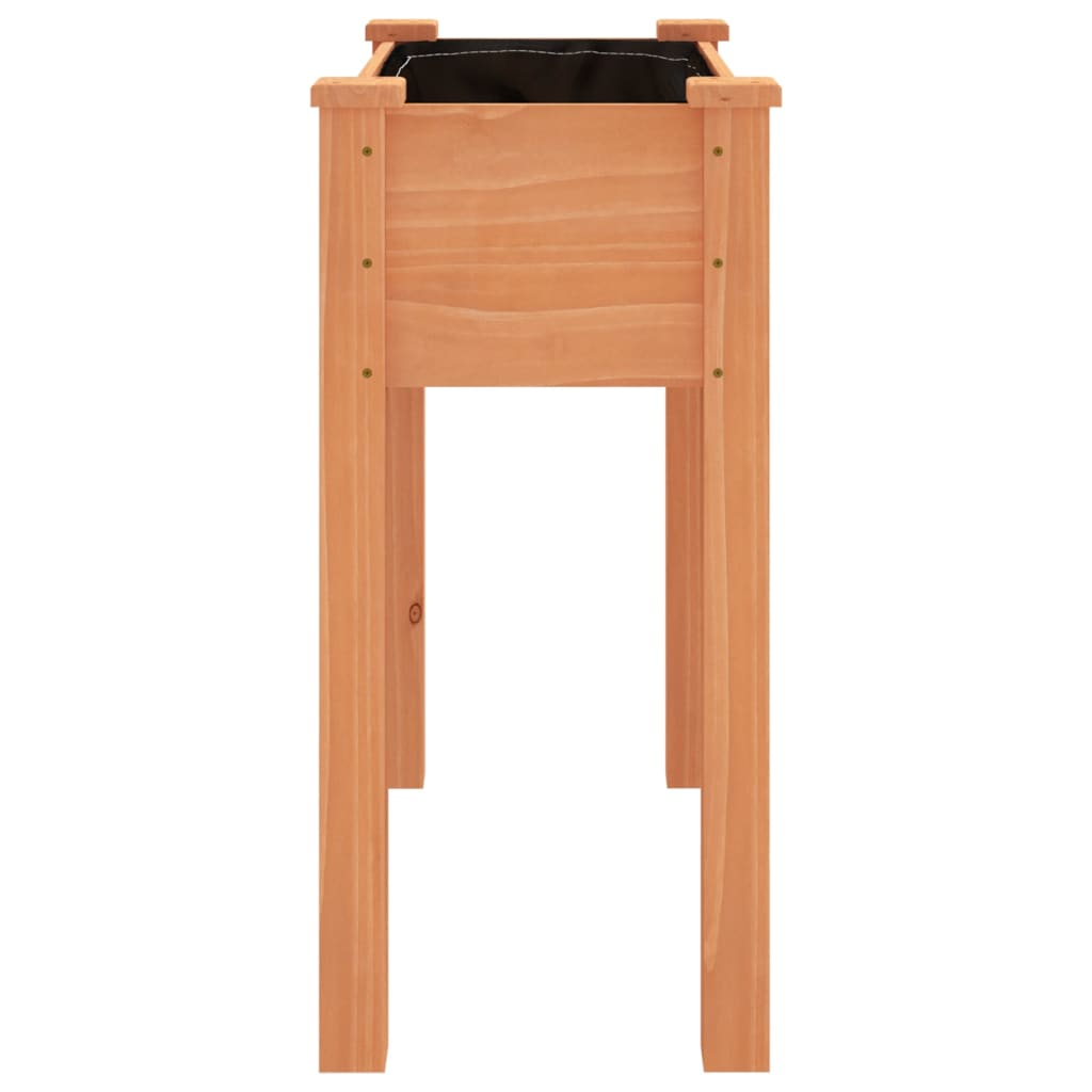 Fioriera con Fodera Marrone 71x37x76 cm Legno Massello di Abete - homemem39