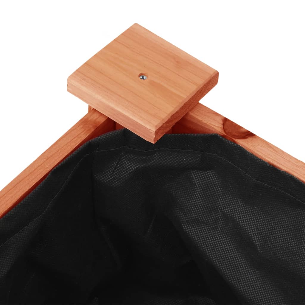 Fioriera con Fodera Marrone 71x37x76 cm Legno Massello di Abete - homemem39