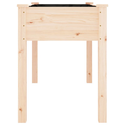 Fioriera con Fodera 118x59x76 cm Legno Massello di Abete - homemem39